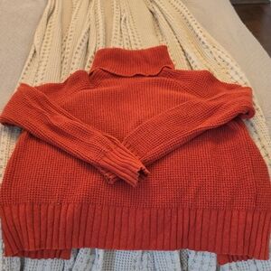 Madewell Rust Turtleneck Sweater